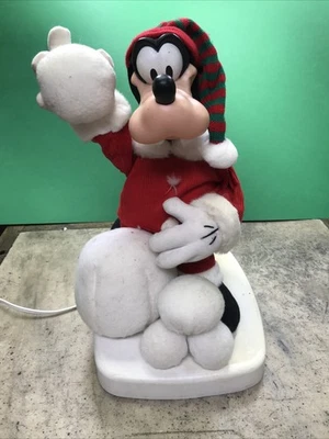 Vtg 1997 Disney Santas Best Mickey Unlimited Holiday Animation 17” Goofy Works! - Image 1 of 4