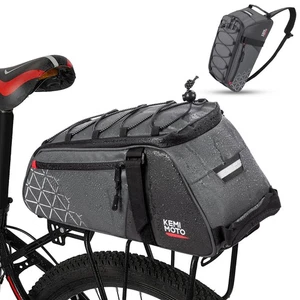 Rear Bike Rack Bag 8L PVC Water Resistant Ebike Bags for Bicycle Rear Rack - Picture 1 of 7