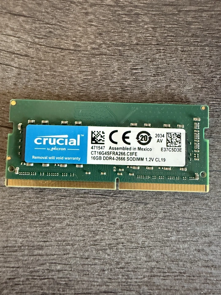 RAM SODIMM Crucial 1x16GB DDR4-2666 - Imagem 1 de 2