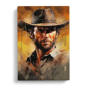 Clint Eastwood Action Canvas Wall Art Print Framed Picture Decor Living Room - Picture 1 of 4