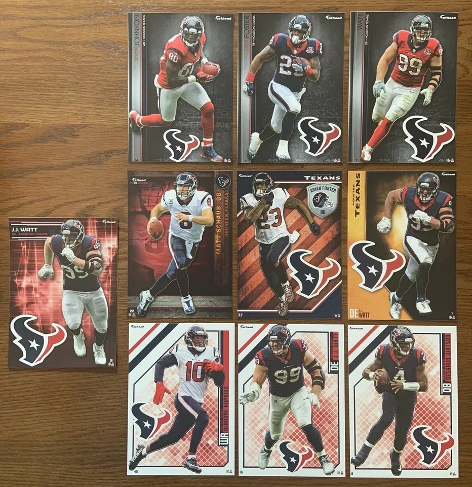 Juego de 11 piezas HOUSTON TEXANS con logotipos Fathead Mini JJ WATT DeShaun Watson HOPKINS ++ Foto 1 de 3