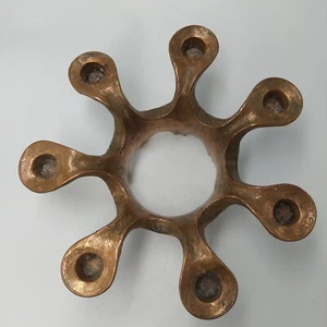 Vintage Brutalist Bronze Harjes Połowa wieku Nowoczesny świecznik Candelabra - Zdjęcie 1 z 7