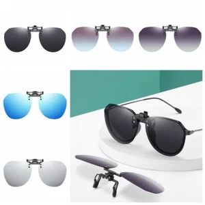 UV400 Myopia Glasses Clip UV Protection Clip-on Sunglasses Hiking - Picture 1 of 17