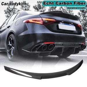 Carbon Heckspoiler Kofferraum Spoiler Flügel Lippe für Alfa Romeo Giulia 2017-20 - Bild 1 von 12