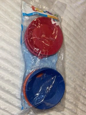 Tapa de taza de viaje vaso Tervis 24 oz. PACK DE 4 TAPAS ROSA,ROJO,NARANJA,AZUL NUEVO Foto 1 de 4