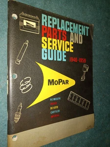 1946-1959 DODGE CHRYSLER PLYMOUTH LISTO PIEZAS DE REFERENCIA Y CATÁLOGO DE LIBROS DE SERVICIO - Imagen 1 de 12