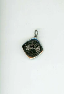 Model A Ford 1903 Holder Keychain Key Tag Advertising Metal Silver Tone - Picture 1 of 3