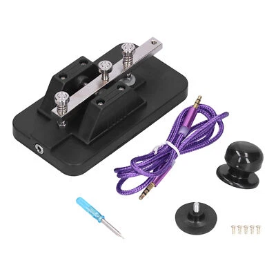Morse Code Key Telegraph Tapper Manual CW Practice Tool Trainer With Buzzer Kit - Image 1 of 4
