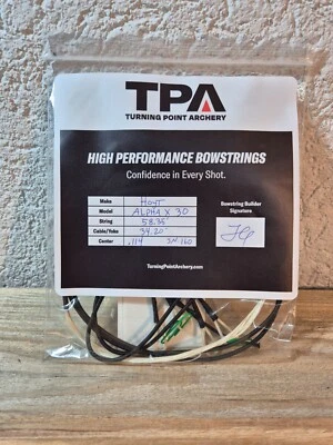 Hoyt Alpha X 30 Bow String and Cables. Natural w/black Serving 452x  - Image 1 of 2