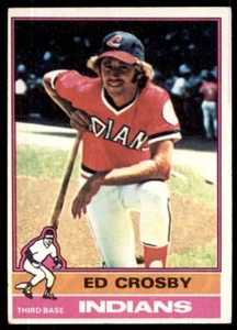 1976 TOPPS ED CROSBY . CLEVELAND INDIANS #457 - Picture 1 of 2