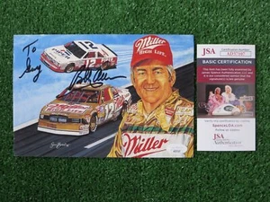 FOTO DE LEYENDA DE MILLER NASCAR FIRMADA DE BOBBY ALLISON 5,75x8,5 FIRMADA JSA - Imagen 1 de 5