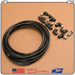PUSH LOCK Boost Vacuum Line Fitting Kit fit Turbo Vehicle Twin Wastegate 1/8"NPT - Picture 1 of 5