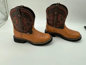 Woman’s Justin Gypsy Boots Size 9b Brown Leather #L9900 - Picture 1 of 12
