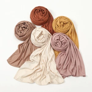 Full Set 17 Colors Women's Jersey Hijabs Shawl Scarves Turban Hijabs Wholesale - Picture 1 of 12