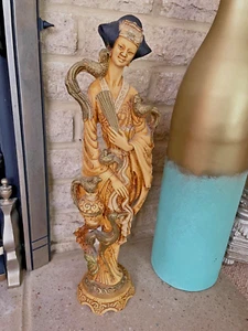 Oriental Chinese Resin Woman Heavy Statue 19'' Tall - Picture 1 of 6