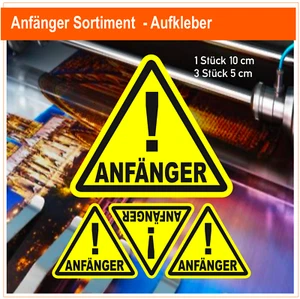 Anfänger Sortiment - neongelb fluoreszierender Aufkleber - Picture 1 of 3