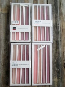 Allite Set 16 (4 Packs) Taper Candles Romantic Rose Scent 10" Mauve Pink Dinner - Picture 1 of 7