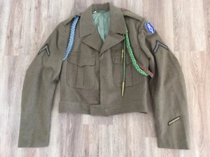Original US Army 8th Infantry Ike Jacket w/ Insignia Patch & BRAIDS - Picture 1 of 12
