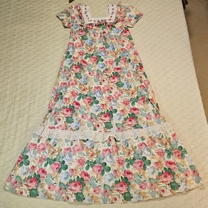 Vintage Hawaiian Dress Liberty House Muumuu Floral Womens Size 8 - Picture 1 of 8
