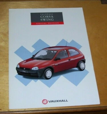 VAUXHALL CORSA SWING SPECIAL EDITION SALES BROCHURE April 1994 Pub no. V10317 - Image 1 of 3