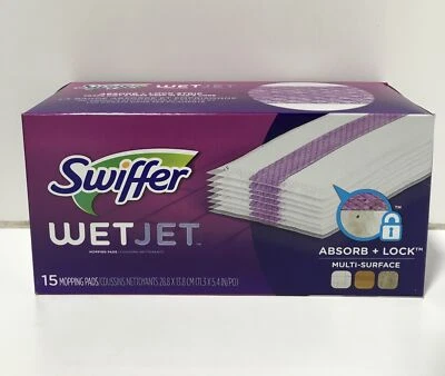 Swiffer Multi Superfície Wetjet Limpador de Piso Spray Mop Pad Refil, 15 Almofadas - Imagem 1 de 4