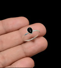 Black Onyx Ring Minimalist Handmade Silver Ring 925 Sterling Silver Ring HM346