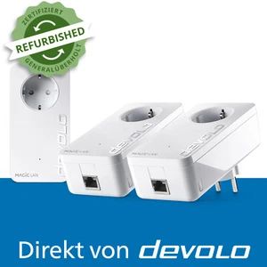 devolo Magic 1 LAN Powerline 1200 Mbps 1x Gbit LAN-Port  3x Adapter / dlan 2.0 - Bild 1 von 9