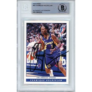 2005 WNBA #85 Chamique Holdsclaw Signed Card AUTO Beckett Slabbed LA Sparks - Picture 1 of 6