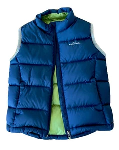 KATHMANDU Dark Blue Navy DUCKDOWN 550 Sleeveless Down Puffer Vest ~ Kids L - Picture 1 of 4