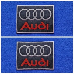 Un par de parches de carreras de autos coser/planchar insignias Audi (d) - Imagen 1 de 3