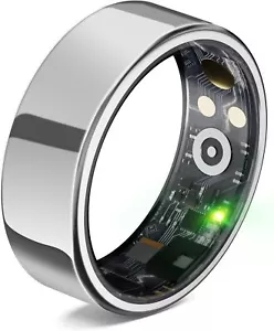 GEEKIN Smart Ring Gesundheitsmanagement Android iPhone kompatibel Silber Größe 11 Neu - Bild 1 von 7