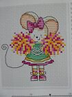 Furry Tales Cheerleader Mouse cross stitch chart designed by Lucie Heaton
