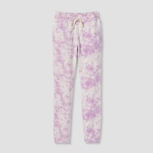 Girls Purple Tie Die Jogger Pants Cat & Jack Size M - Picture 1 of 3