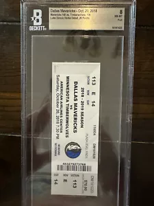 FULL TICKET BGS 8 NM-MT LUKA DONCIC MAVERICKS HOME DEBUT 10/20/18 - Picture 1 of 1