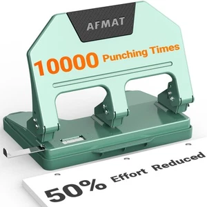 3 Hole Punch Heavy Duty, 40-Sheet 3 Hole Puncher for Binder, Metal Three Hole... - Picture 1 of 7
