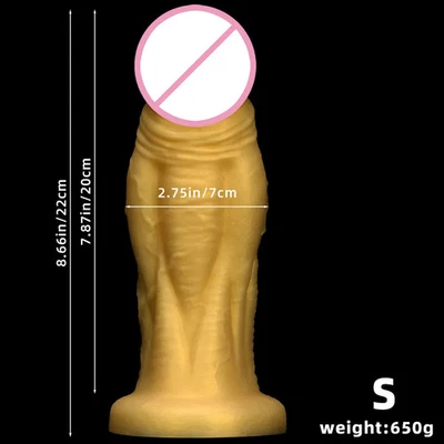 Enorme Consolador Monstruo Realista Pene Grande Adulto Mujer Dilatador Anal Grueso Plug Foto 1 de 4