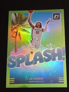 2025 Donruss Optic Ja Morant Splash Lime Green /199 #15 Memphis Grizzlies - Picture 1 of 2