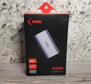 Portable SSD 500gb up to 2000 MB/s External Solid State Drive, USB 3.2 Gen2 X2 - Picture 1 of 2
