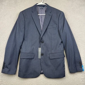 Perry Ellis Sport Coat Blazer Mens 38 Short Navy Slim Fit Two Button 43HJ504RLT - Picture 1 of 15