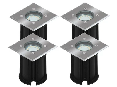 4er-Set LED-Bodeneinbaustrahler Outdoor, eckig, befahrbar 800 kg IP65 - Bild 1 von 4