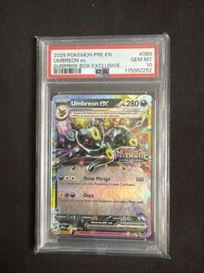2025 Pokemon Umbreon Ex Surprise Box 060/131 Prismatic Evolutions Stamp - PSA 10 - Picture 1 of 2