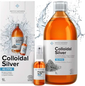 Premium Kolloidales Silber 40Ppm 1000ml ● Optimale Konzentrationsformel, kleineres P - Bild 1 von 12