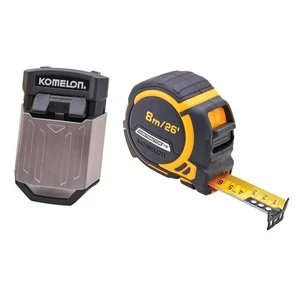 Komelon 8m/26ft Contractor Tape Measure & Belt Clip Metric & Imperial - PTS82EQD - Picture 1 of 3