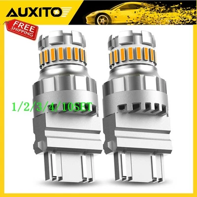 3157 3156 Amber Yellow LED Turn Signal Parking Light Bulb Error Free 1~10Set - Imagem 1 de 4