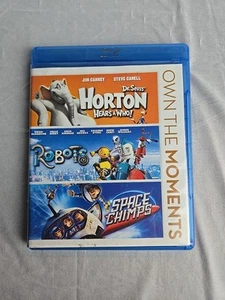 DR. SEUSS: Horton Hears a Who / Robots / Space Chimps (Blu-ray 2012, 3-Disc Set) - Picture 1 of 4