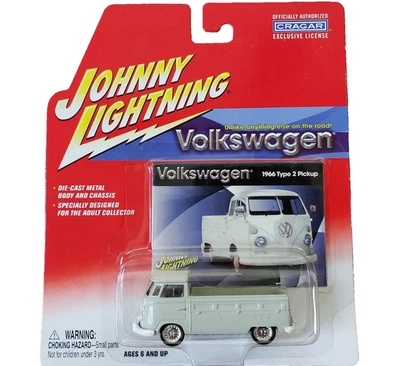 Johnny Lightning 1966 Volkswagen Type 2 Pickup Diecast 1:64 Gray - Image 1 of 4