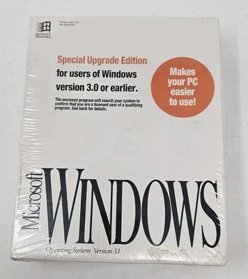 NEW SEALED Microsoft Windows Operating System Version 3.1 Special Upgrade Editio - Image 1 of 4