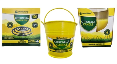 Pest Shield Citronella 10 Incense Coil Candle 25 Hrs Insect Mosquito Repellant - Image 1 of 4