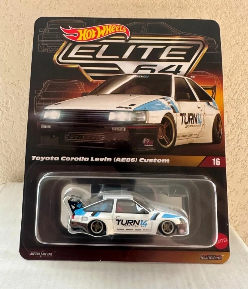 Hot Wheels Elite 64 Toyota Corolla Levin AE86 Custom White Real Riders  Foto 1 de 1