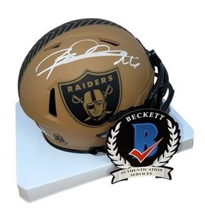 ROD WOODSON SIGNED STS SALUTE OAKLAND RAIDERS MINI HELMET BECKETT COA 2W841979 - Picture 1 of 9